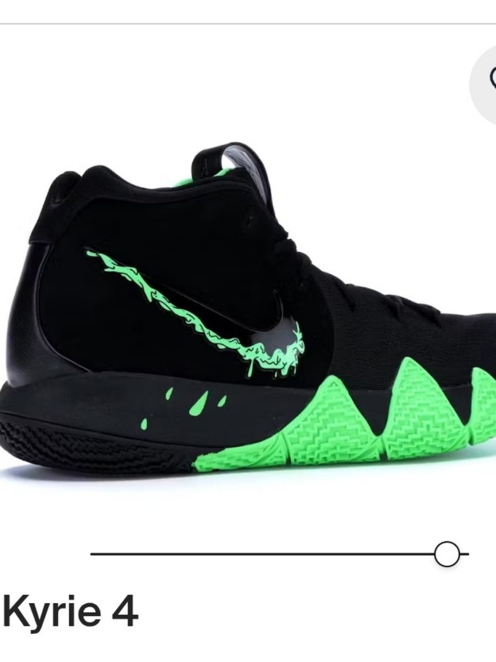 Nike Kyrie 4 Halloween Basketball Sneakers Black & Green 13.5 (RARE)